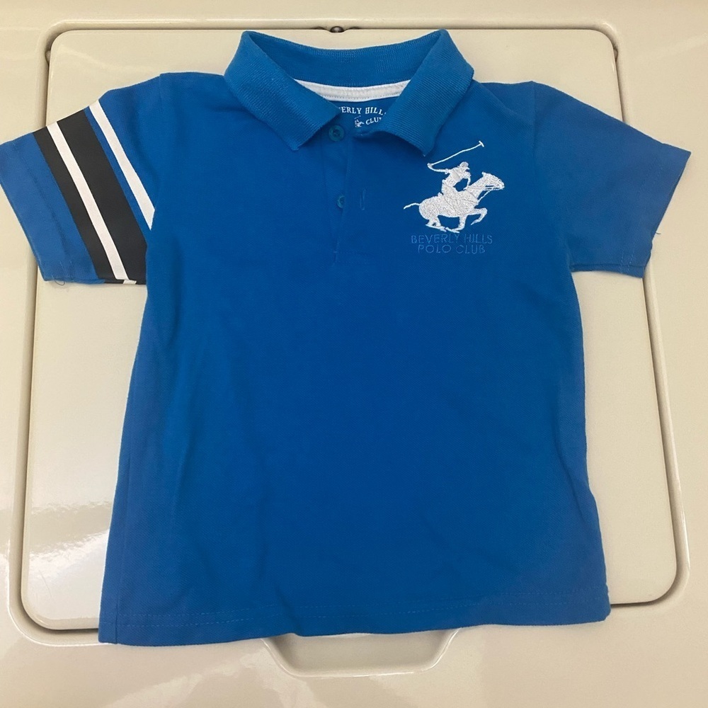 Beverly Hills Polo Club Blue 2T Short Sleeve Shirt - Picture 1 of 7